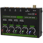 Resim Reedark 4 Kanallı Profesyonel Ses Mikseri - Düşük Gürültülü, Metal Gövde, Bağımsız Ses Kontrolü 