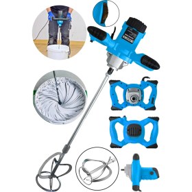 Resim Steiner Alman Gt-Blue 3000 Bakır Sargı 6 Kademe Devir Ayarlı Elektrikli Alçı Boya ve Harç Karıştırıcı Mikser 