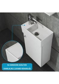 Resim Aqua Bagno Plan Lavabo Beyaz 41x 23 CM 
