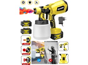 Resim Dragro Alman 999 Vf 20 Ah Çift Akülü Boya Tabancası Püskürtme Ilaçlama Makinesi 