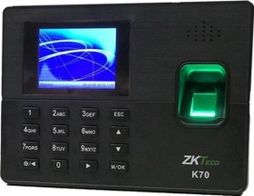 Resim ZKTeco K70 Parmak İzi Mifare kart şifre Terminali Personel Takip Cihazı 