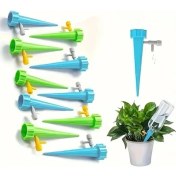 Resim Pearl Shop 10'lu Set 1,5 Litre (Meşrubat) Şişelere Uyumlu Çiçek Saksı Sulama Aparatı - Ayar Vanalı Otomatik Damlama Sistemi, Pratik Sulama Çözümü 