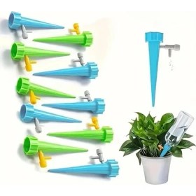 Resim Pearl Shop 10'lu Set 1,5 Litre (Meşrubat) Şişelere Uyumlu Çiçek Saksı Sulama Aparatı - Ayar Vanalı Otomatik Damlama Sistemi, Pratik Sulama Çözümü 