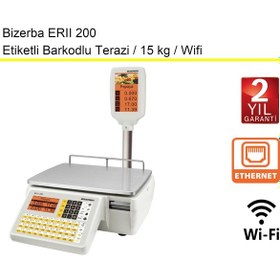 Resim Bizerba Erıı 200 Etiketli Barkodlu Terazi 15 Kg 