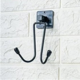 Resim Tech Butiq Kendiliğinden Yapışkanlı Siyah Paslanmaz Metal Bornoz ve Havlu Askılığı 