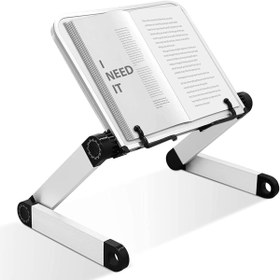 Resim Hobimtek Metal Ayarlanabilir Kitap Okuma Standı Rahle Çok Amaçlı Laptop Tablet Standı Yl-811 