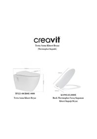 Resim Tp325 Terra Asma Klozet + Creavit Yavaş Kapanır Kapak Beyaz 