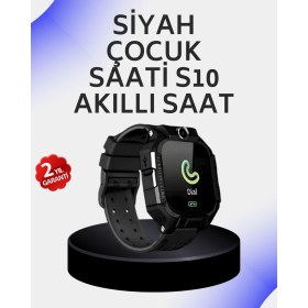 Resim Erbar S10 Akıllı Çocuk Saati Siyah Tasarım Adımsayar ve Alarm Fonksiyonu - M861R609-K57861 