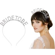 Resim Gümüş Kaplama Kristal Taşlı Bride To Be Gelin Tacı 
