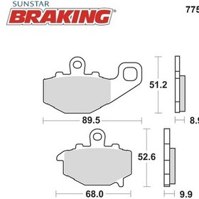 Resim Yarı Metalik Arka Fren Balatası Kawasakı Zx-9r Nınja 900cc 1994-2003 