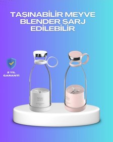 Resim Universal Çevre Dostu Cam Gövdeli Kablosuz Smoothie Blender 