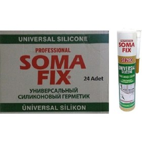 Resim 24 Adet Somafix Beyaz 280 gr Genel Amaçlı Silikon Beyaz Beyaz 