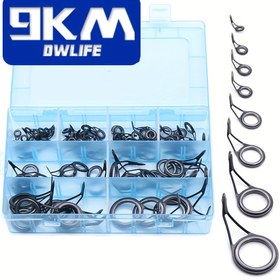 Resim 9KM Dönen Balıkçılık Çubuğu Kılavuzu Teleskopik Çubuk Tamir Kiti Paslanmaz Çelik Seramik Yüzük Balıkçılık Çubuğu Yapı Yedek Parça Seti 