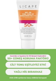 Resim Licape yüksek korumalı renk tonu eşitleyici pembe / pink güneş kremi 40ml 