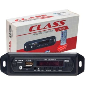 Resim ELECTRONİC CHEAP Class 402 Araç Oto Teyp Aux Usb Sd Çevirici Dönüştürücü Ve Bluetoothlu Araç Içi Telefon Görüşmeli 