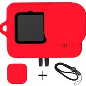 Resim Kırmızı Renk-gopro Hero 9 İçin 10 Siyah Aksesuarlar Kılıf Koruyucu Yumuşak Standart Konut Kauçuk Silikon Kabuk Koruyucu Go Pro Hero9 Yeni 