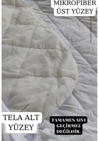 Resim Mona Verde Alez Takımı Yatak Koruyucu Alez+Yastık Alezi 3 Parça %100 Mikrofiber Kapitoneli MNVAFKFK00 Beyaz 