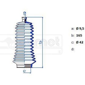 Resim GOMET 9134B Direksiyon Körüğü Master-Movano-Logan 98-04 (2Körük-4Kelepçe) Takım 