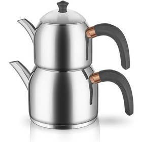 Resim Neva N2934 Sweet Premıum Grizay Leya Çelik Çaydanlık 