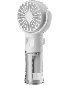 Resim Mini El Tipi Taşınabilir Fan Usb Şarj Edilebilir Su Nemlendirici Beyaz, 