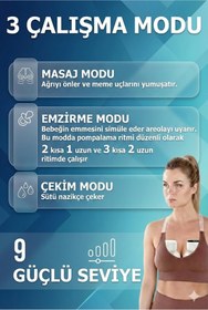 Resim BabyHope My-376 Şarjlı Giyilebilir Elektrikli Göğüs Pompası Sessiz Ve Elleri Serbest Kullanım 