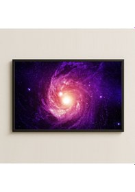Resim Mor Spiral Galaksi Ve Yıldız Merkezi Dijital Uzay Sanat Pleksi Tablo 
