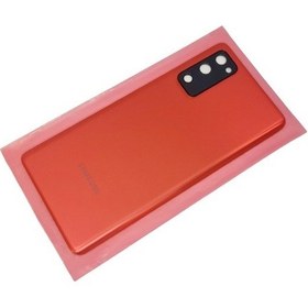 Resim Samsung Galaxy S20 Fe Arka Pil Batarya Kapağı Full Lensli Kırmızı 