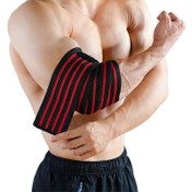 Resim 1 adet Ayarlanabilir Ağırlık Kaldırma Dirsek Lastikleri, Fitness Vücut Geliştirme Spor Salonu Antrenman Destek Dirsek Pedleri Bant 