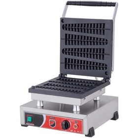 Resim Işıkgaz Silverinox Endüstriyel Elektrikli Çubuk Waffle Makinesi 4 Lü 