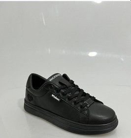 Resim 2885 Wickers Siyah-siyah Bağcıklı Kalp Detaylı Bayan Spor Ayakkabısı Siyah - Siyah 