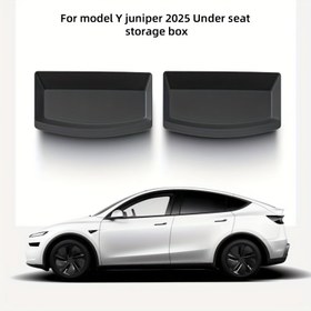 Resim For Tesla Model Y Juniper Ön Koltuk Depolama Kutusu, TPE Alt Koltuk Çekmece Stili Tepsi, Araba İç Aksesuarı, Kauçuk Malzeme, Özel Uygunluk, Alt Koltuk Depolama Kutusu | Şık Araba Aksesuarı | Dayanıklı Depolama Kutusu, Araba Depolama 
