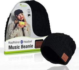 Resim Sharon Müzik Bluetooth Bere | Stereo Hoparlör Kulaklıklar ve Mikrofon | Smartphone uyumlu | Aramaları cevaplamak için kulaklık | benzersiz Noel teknik hediyeler | Siyah 
