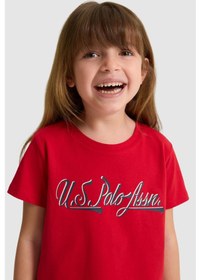 Resim U.s. Polo Assn. Kız Çocuk Kırmızı Tişört 50325697-vr171 Basıc Kırmızı 