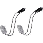 Resim Honmex Beyaz Paslanmaz Çelik Araba Sandalye Arka Tutucu, Taşlı Desenli Konforlu Eşya Asıcı Kanca 2 Adet 