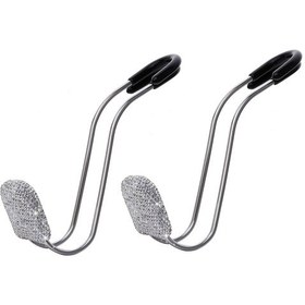 Resim Honmex Beyaz Paslanmaz Çelik Araba Sandalye Arka Tutucu, Taşlı Desenli Konforlu Eşya Asıcı Kanca 2 Adet 