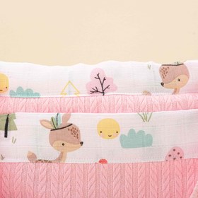 Resim Bebek Bakım Çantası - Koyu Pembe Örgü - Ceylan 