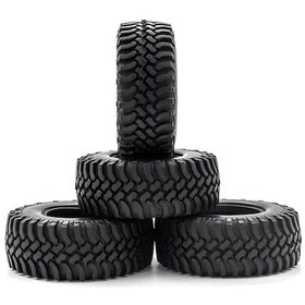 Resim 1/10 Rc Araç Lastikleri - 4 Adet Kauçuk Trx4 Scx10 90046 90047 Cc01 Uyumlu 110mm 