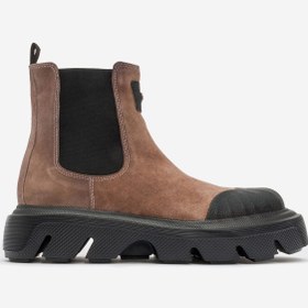 Resim MARCOMEN Erkek Kalın Taban Chelsea Casual Bot Gerçek Deri Mc 20322 Vizon 