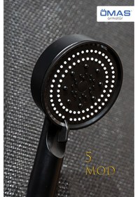 Resim 5 Fonksiyonlu Siyah Sauna Modlu Duş Başlığı,Siyah Duş Başlığı,Duş Siyah 