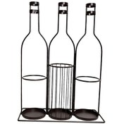 Resim Suntek Tezgah Mutfak Ev Için Şarap Cam Tutucu Şişe 3-ızgara 