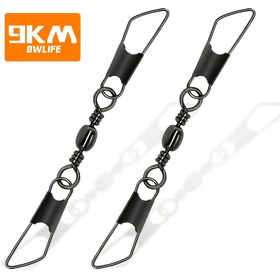 Resim 25 adet 9KM DWLIFE Yüksek Mukavemetli Paslanmaz Çelik Çift Balıkçılık Döner Çıtçıtlar, Siyah - Tuzlu Su & Spinning Çubukları için Hızlı Kurulum Güvenlik Varil Klipsleri - Jigging & Trolling için İdeal, Spinning Çubuk Temelleri|Kolay Takılabilir Döner|Paslanmaz Çelik Çıtçıtlar 
