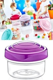 Resim Online Kapında OnlineKapında3 Adet Kahvaltılık Saklama KabıEğlence Kutusu Lokumluk Ikramlık Sosluk Reçellik 3x150ml Çok Renkli 