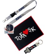 Resim TUSBA MARKET Tofaş Logolu Torpido Üstü Kaydırmaz Ped / Oto Ayna Askısı & Ayna Ipi / Silikon Anahtarlık 