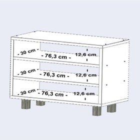 Resim Kenzlife Ayakkabılık Galoş3 Byzbyz 53 080 32 Kapaklı 3 Raflı 12 Çift Ayakkabı Kapasitesi Ahşap 