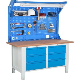 Resim Star Çelik Atölye Çalışma Tezgahı (1600 x 720 x 830-930/1844 mm) 