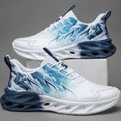 Resim Erkek Hafif Nefes Alabilen Basketbol Ayakkabıları - Düşük Toplu Mesh Sneakers EVA Yastıklı Taban, Kaymaz Tutuş ve Çizgili Tasarım ile Açık Hava Sporları ve Günlük Giyim için, Basketbol Ekipmanları, Spor Ayakkabıları, Modern Sneakers, Dayanıklı Ayakkabılar 