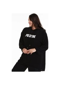 Resim Myline Kadın Baskılı Kapüşonlu Sweatshirt 