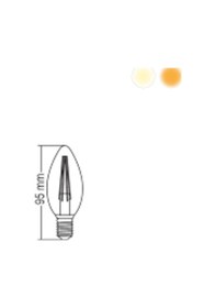 Resim 4W Rustik Led Ampul E14 Şeffaf Beyaz 