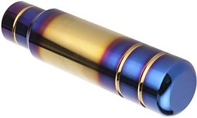 Resim Yctze 5.1in Araba Vites Topuzu Vites Kolu Evrensel Araba Için, Alüminyum Vites Kafası Araba Izgara Mavi Vites Kolu Kafası 3 Adaptörlü Vites Topuzu Adaptörü 