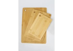 Resim Premium Bambu Doğrama ve Kesme Tahtası - Antibakteriyel, Dayanıklı ve Çevre Dostu Mutfak Panosu (34X24 Cm) 